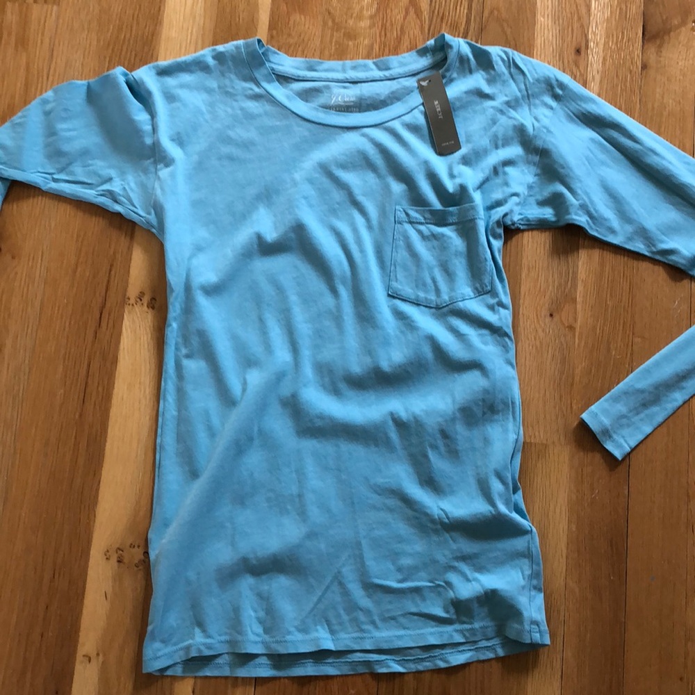 J crew long sleeve tee with pocket